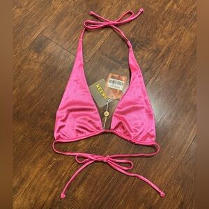 NWT Neena Swim Pink String Bikini Top | Medium
